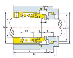110型机械密封(图1) 110型机械密封(图1)